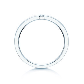 Bague de fiançailles Infinity dans Argent 925/- avec diamant 0,07ct H/SI