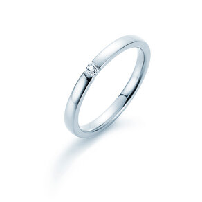 Bague de fiançailles Infinity dans Argent 925/- avec diamant 0,07ct H/SI