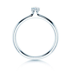Bague de fiançailles Classic 6 dans 18K or blanc avec diamant 0,10ct H/SI