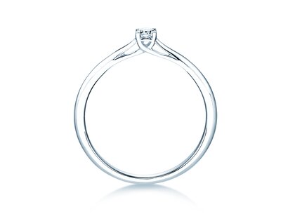 Bague de fiançailles Delight dans 18K or blanc avec diamant 0,10ct H/SI