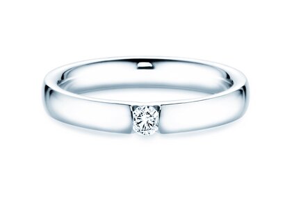 Bague de fiançailles Destiny dans Argent 925/- avec diamant 0,10ct H/SI