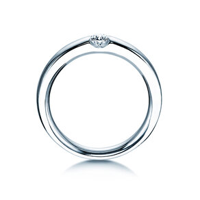 Bague de fiançailles Destiny dans Argent 925/- avec diamant 0,10ct H/SI
