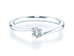 Bague de fiançailles Devotion dans 18K or blanc avec diamant 0,10ct H/SI