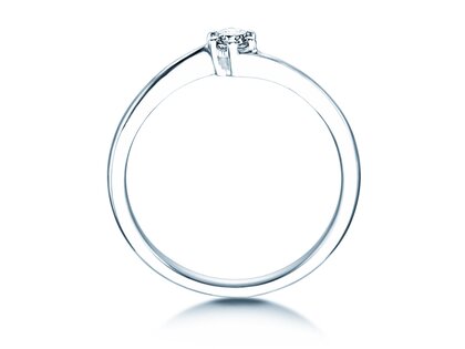 Bague de fiançailles Devotion dans 18K or blanc avec diamant 0,10ct H/SI