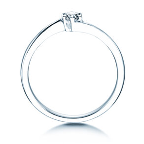 Bague de fiançailles Devotion dans 18K or blanc avec diamant 0,10ct H/SI
