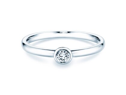 Bague de fiançailles Eternal dans Argent 925/- avec diamant 0,10ct G/SI