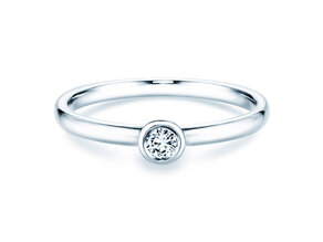 Bague de fiançailles Eternal dans Argent 925/- avec diamant 0,10ct G/SI