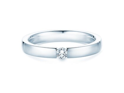 Bague de fiançailles Infinity dans 14K or blanc avec diamant 0,10ct G/SI