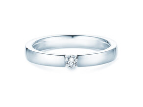 Bague de fiançailles Infinity dans 14K or blanc avec diamant 0,10ct G/SI