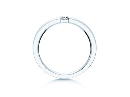 Bague de fiançailles Infinity dans 14K or blanc avec diamant 0,10ct G/SI