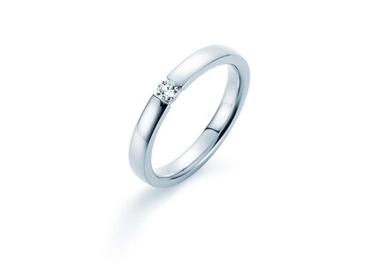 Bague de fiançailles Infinity dans 14K or blanc avec diamant 0,10ct G/SI