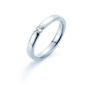 Bague de fiançailles Infinity dans 14K or blanc avec diamant 0,10ct G/SI