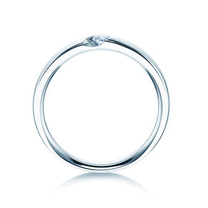 Bague de fiançailles Italic dans 14K or blanc avec diamant 0,10ct H/SI