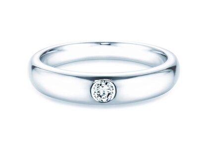 Bague de fiançailles Promise dans Argent 925/- avec diamant 0,10ct D/IF