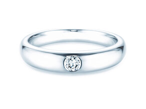 Bague de fiançailles Promise dans Argent 925/- avec diamant 0,10ct D/IF