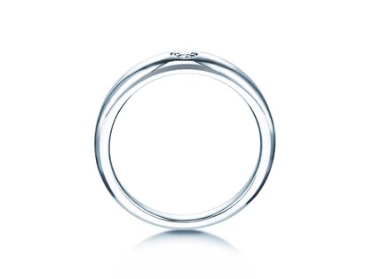 Bague de fiançailles Promise dans Argent 925/- avec diamant 0,10ct D/IF