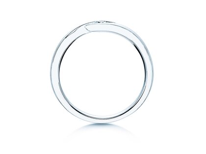 Bague de fiançailles Twist dans Argent 925/- avec diamant 0,10ct G/VS