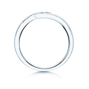 Bague de fiançailles Twist dans Argent 925/- avec diamant 0,10ct G/VS