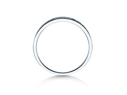 Bague de fiançailles Alliance-/Eternityring dans 18K or blanc avec diamants 0,125ct G/SI