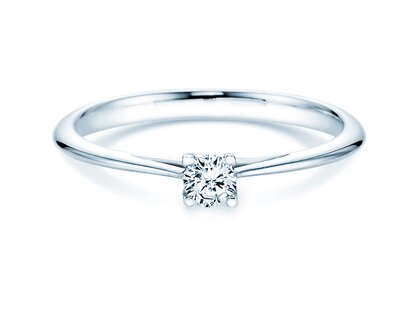 Bague de fiançailles Delight dans 14K or blanc avec diamant 0,15ct G/SI