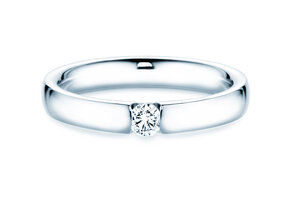 Bague de fiançailles Destiny dans 14K or blanc avec diamant 0,15ct H/SI