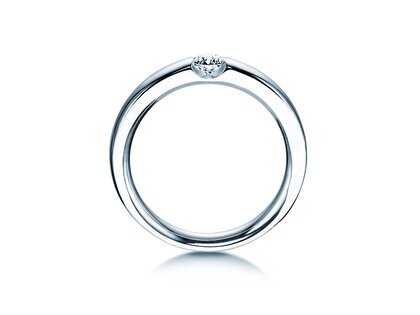 Bague de fiançailles Destiny dans 14K or blanc avec diamant 0,15ct H/SI
