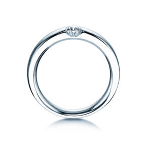 Bague de fiançailles Destiny dans 14K or blanc avec diamant 0,15ct H/SI
