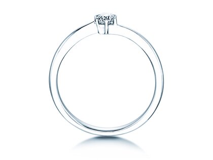 Bague de fiançailles Devotion dans 18K or blanc avec diamant 0,15ct H/SI