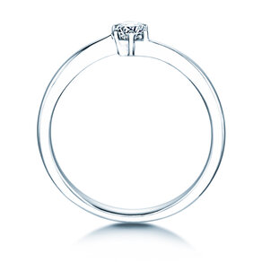 Bague de fiançailles Devotion dans 18K or blanc avec diamant 0,15ct H/SI
