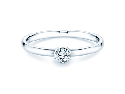 Bague de fiançailles Eternal dans Argent 925/- avec diamant 0,15ct G/VS