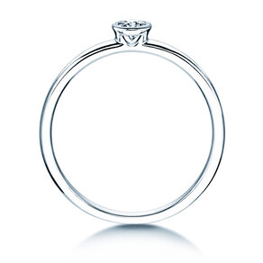 Bague de fiançailles Eternal dans Argent 925/- avec diamant 0,15ct G/VS