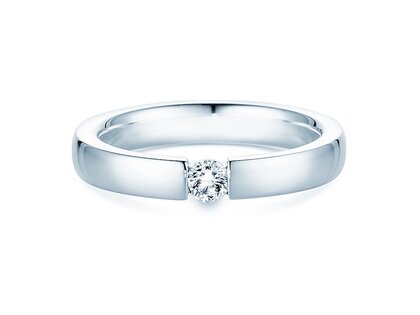 Bague de fiançailles Infinity dans 14K or blanc avec diamant 0,15ct G/SI