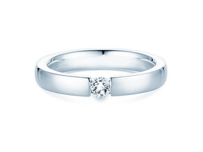 Bague de fiançailles Infinity dans 14K or blanc avec diamant 0,15ct G/SI
