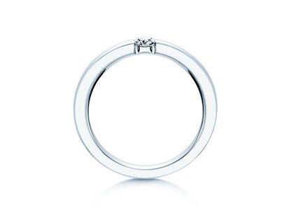 Bague de fiançailles Infinity dans 14K or blanc avec diamant 0,15ct G/SI