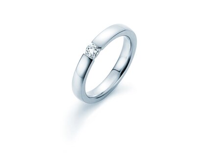Bague de fiançailles Infinity dans 14K or blanc avec diamant 0,15ct G/SI