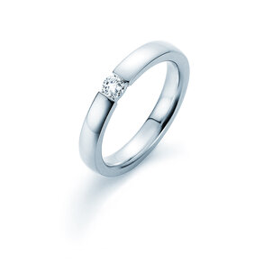 Bague de fiançailles Infinity dans 14K or blanc avec diamant 0,15ct G/SI