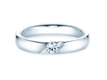Bague de fiançailles Italic dans 14K or blanc avec diamant 0,15ct G/SI