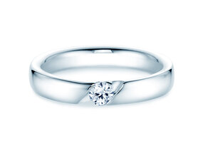 Bague de fiançailles Italic dans 14K or blanc avec diamant 0,15ct G/SI