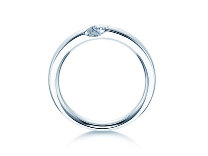 Bague de fiançailles Italic dans 14K or blanc avec diamant 0,15ct G/SI