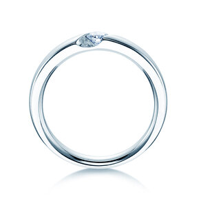Bague de fiançailles Italic dans 14K or blanc avec diamant 0,15ct G/SI