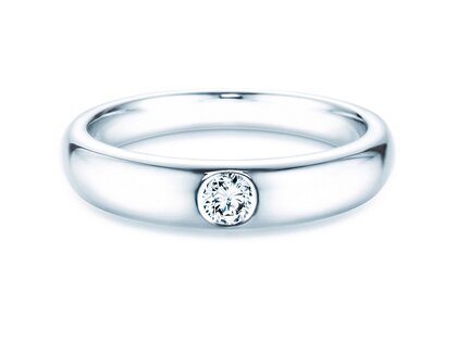 Bague de fiançailles Promise dans Argent 925/- avec diamant 0,15ct G/VS