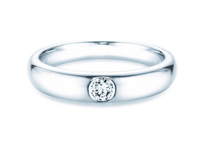 Bague de fiançailles Promise dans Argent 925/- avec diamant 0,15ct G/VS