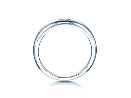 Bague de fiançailles Promise dans Argent 925/- avec diamant 0,15ct G/VS