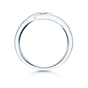 Bague de fiançailles Twist dans 14K or blanc avec diamant 0,15ct G/SI