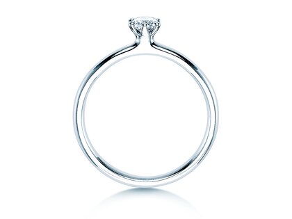 Bague de fiançailles Classic 6 dans 14K or blanc avec diamant 0,20ct H/SI