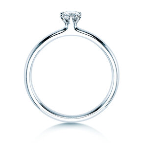 Bague de fiançailles Classic 6 dans 14K or blanc avec diamant 0,20ct H/SI