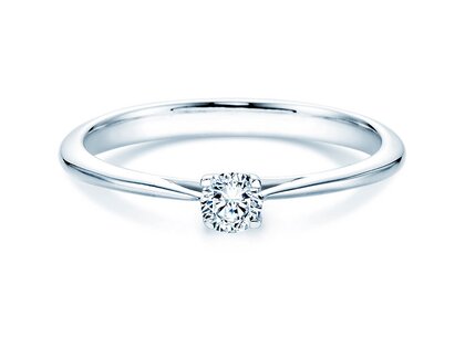 Bague de fiançailles Delight dans 18K or blanc avec diamant 0,20ct G/SI