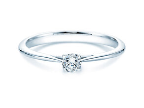 Bague de fiançailles Delight dans 18K or blanc avec diamant 0,20ct G/SI