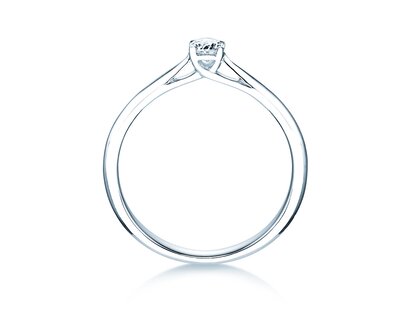 Bague de fiançailles Delight dans 18K or blanc avec diamant 0,20ct G/SI