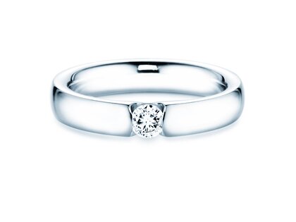 Bague de fiançailles Destiny dans 14K or blanc avec diamant 0,20ct H/SI